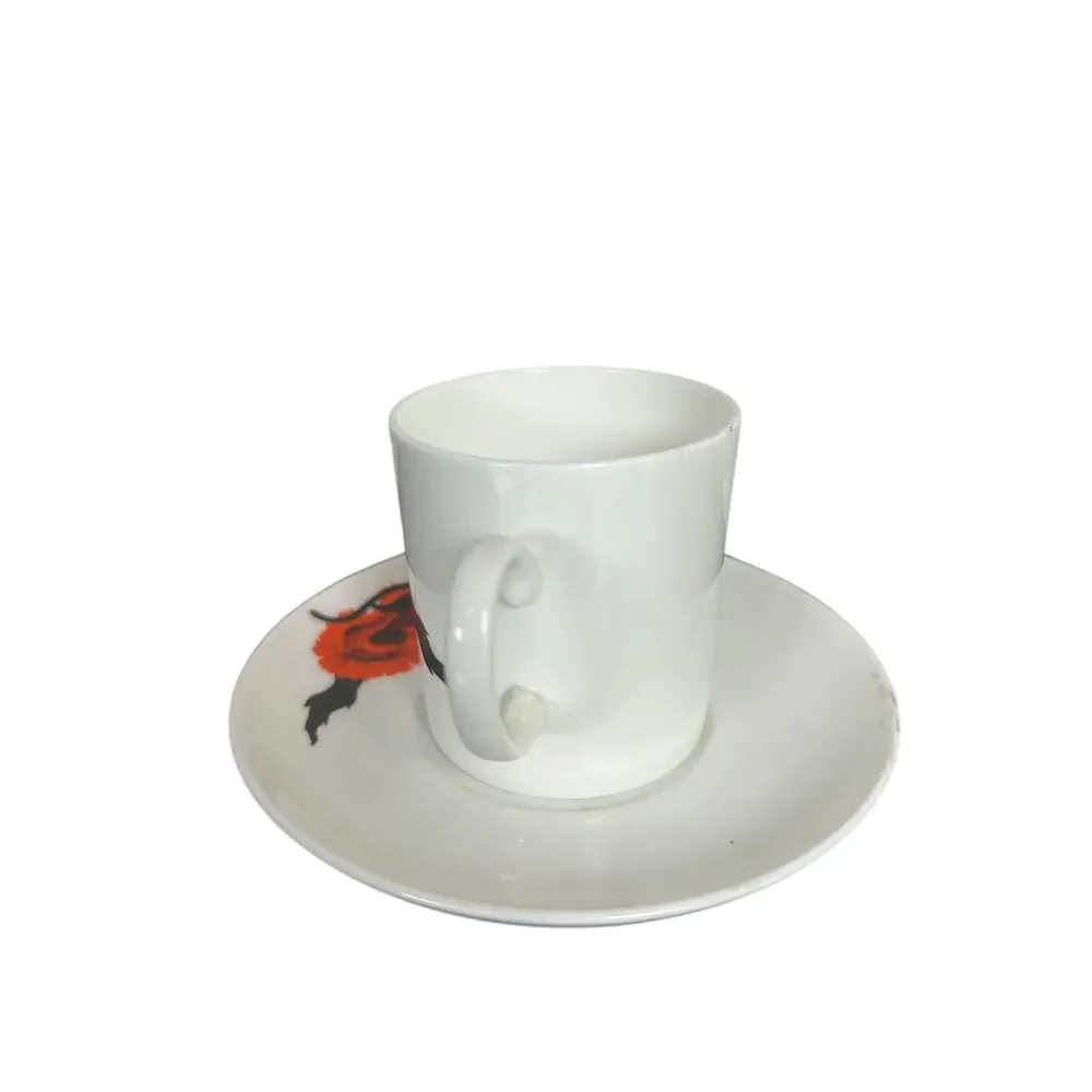 Saucer & Cup Set- Vintage Wedgewood Cornpoppy Bone China- preowned